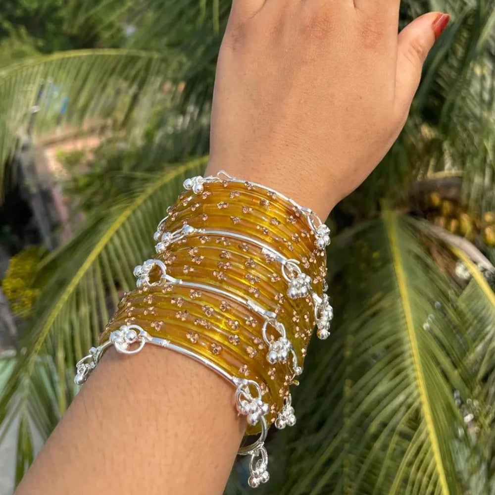 Pooja Bangles Classic Kashmiri Ghungroo Glass Bangles Set