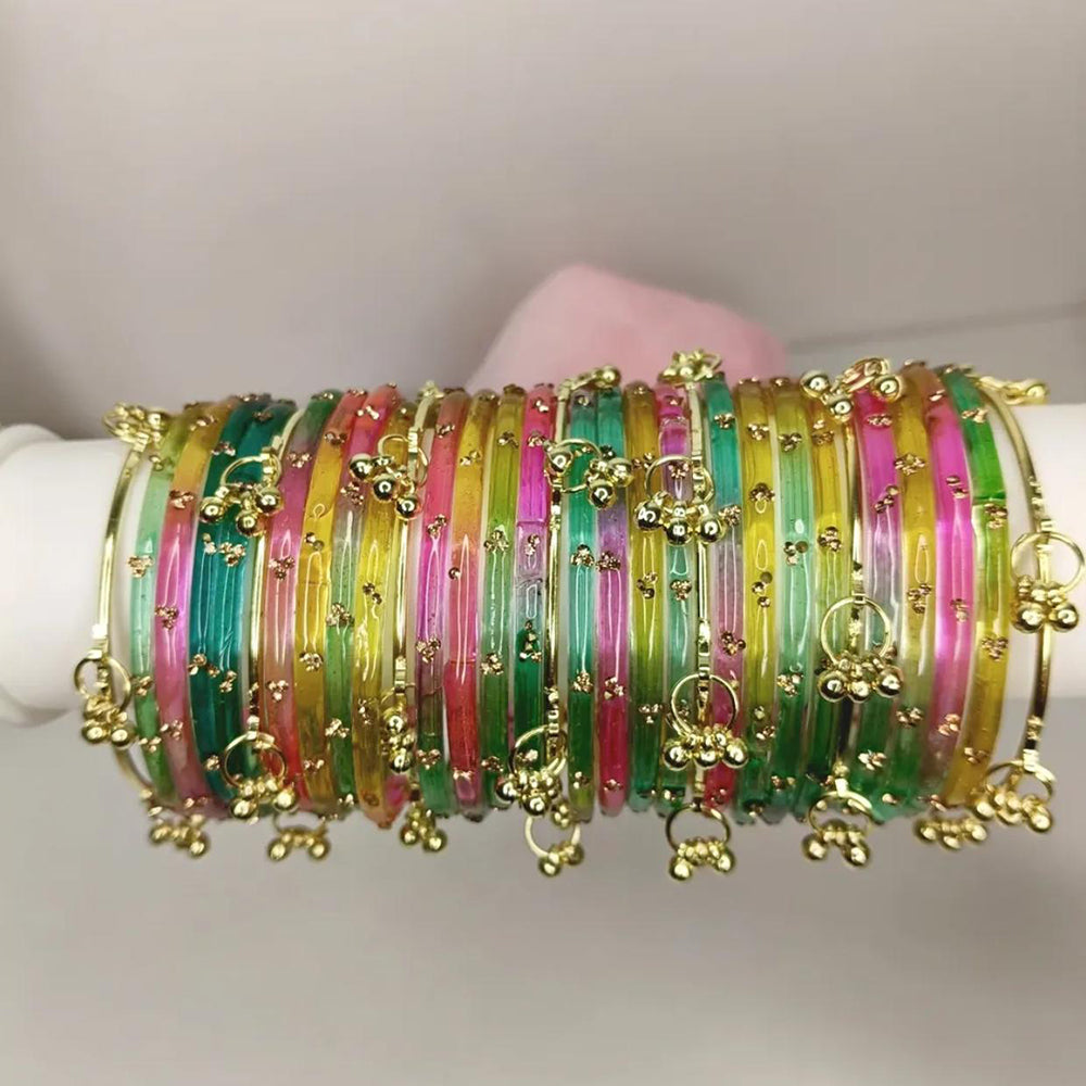 Pooja Bangles Classic Kashmiri Ghungroo Glass Bangles Set