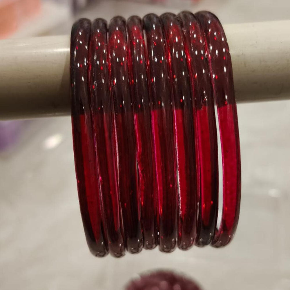 Pooja Bangles Glossy Transparent Jelly Bangles Set