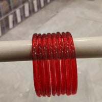 Pooja Bangles Glossy Transparent Jelly Bangles Set
