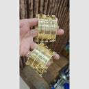 Pooja Bangles Simple And Elegant Gold Plated Plain Kashmiri Bangles Set 