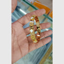 Pooja Bangles Elegant Gold Plated Floral Design Kada for Women