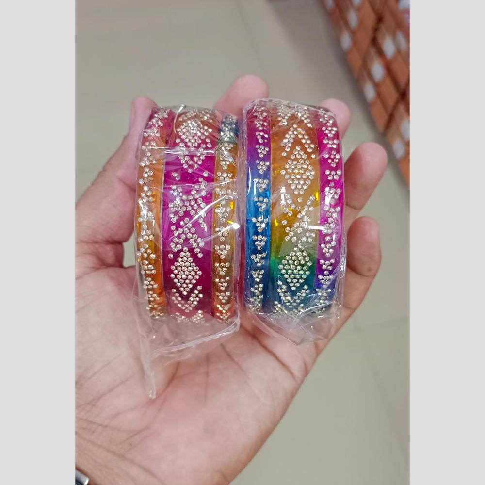 Pooja Bangles Austrian Stone Wedding Wear Bangles Set