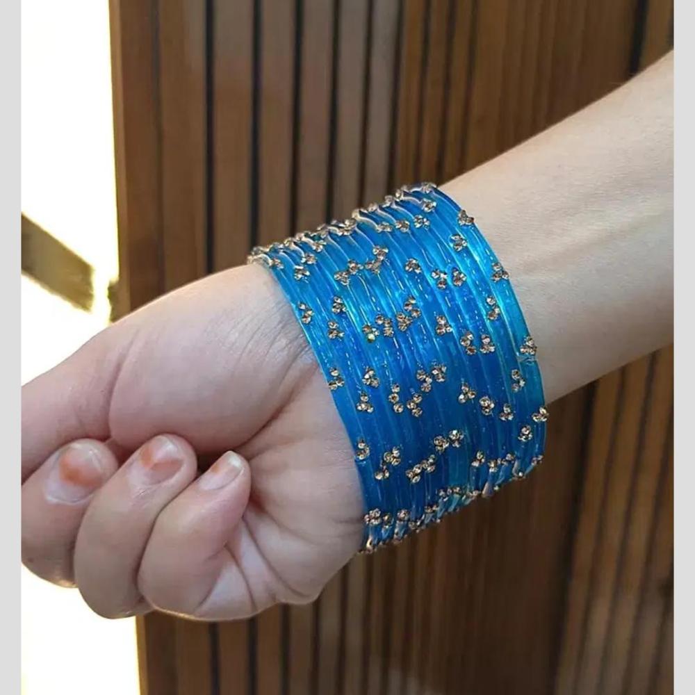 Pooja Bangles Luxury Austrian Stone Glass Wedding Wear Bangles Set