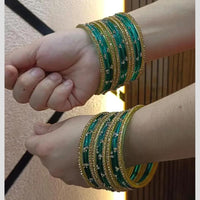 Pooja Bangles Luxury Austrian Stone Glass Wedding Wear Bangles Set