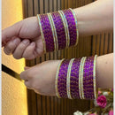 Pooja Bangles Luxury Austrian Stone Glass Wedding Wear Bangles Set