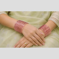 Pooja Bangles Luxury Plain Glass Pearl Wedding Wear Bangles Set