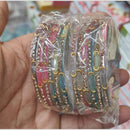 Pooja Bangles Stylish Austrian Stone Wedding Wear Bangles Set