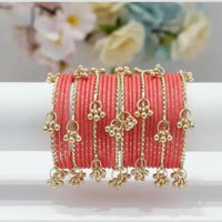 Pooja Bangles Pearl Kashmiri Glass Designer Bangles Set