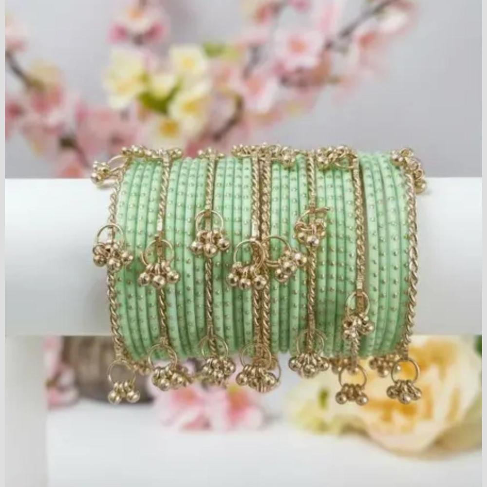 Pooja Bangles Pearl Kashmiri Glass Designer Bangles Set