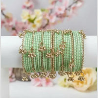 Pooja Bangles Pearl Kashmiri Glass Designer Bangles Set
