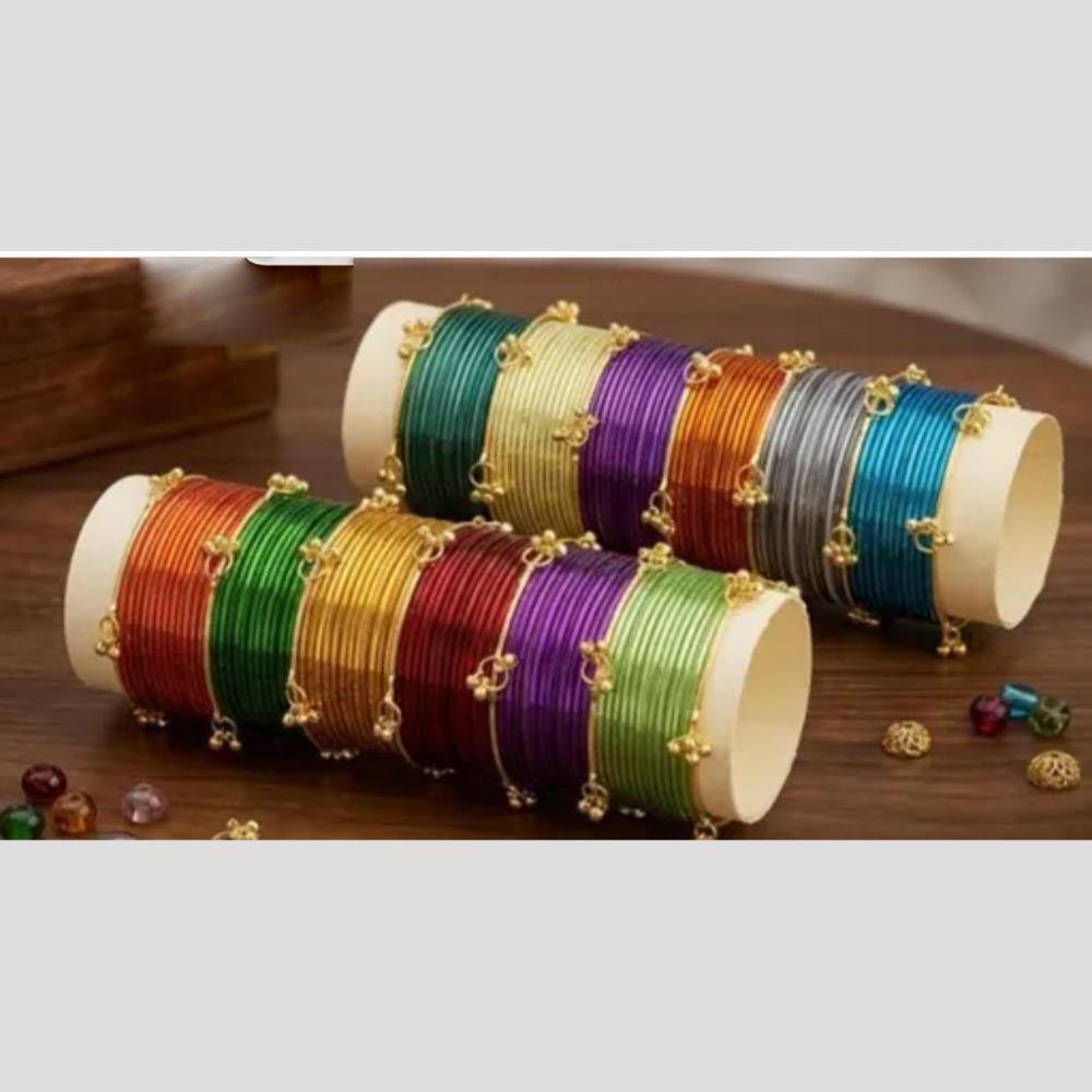 Pooja Bangles Plain Multi Color Kashmiri Designer Bangles Set