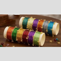 Pooja Bangles Plain Multi Color Kashmiri Designer Bangles Set