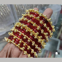 Pooja Bangles Glossy Jelly Glass Traditional Kashmiri Bangles Set