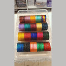 Pooja Bangles Mix Color Raindrop Glass Fancy Bangles Set