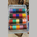 Pooja Bangles Mix Color Raindrop Glass Fancy Bangles Set