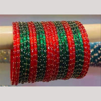 Pooja Bangles Raindrop Glass Fancy Bangles Set