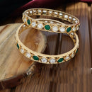 Pooja Bangles Elegant Polki Kundan Stone Designer Bangles Set