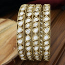 Pooja Bangles Elegant Polki Kundan Stone Bangles Set