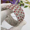 Pooja Bangles Vintage Oxidised Plated Pota Stone Bangles Set