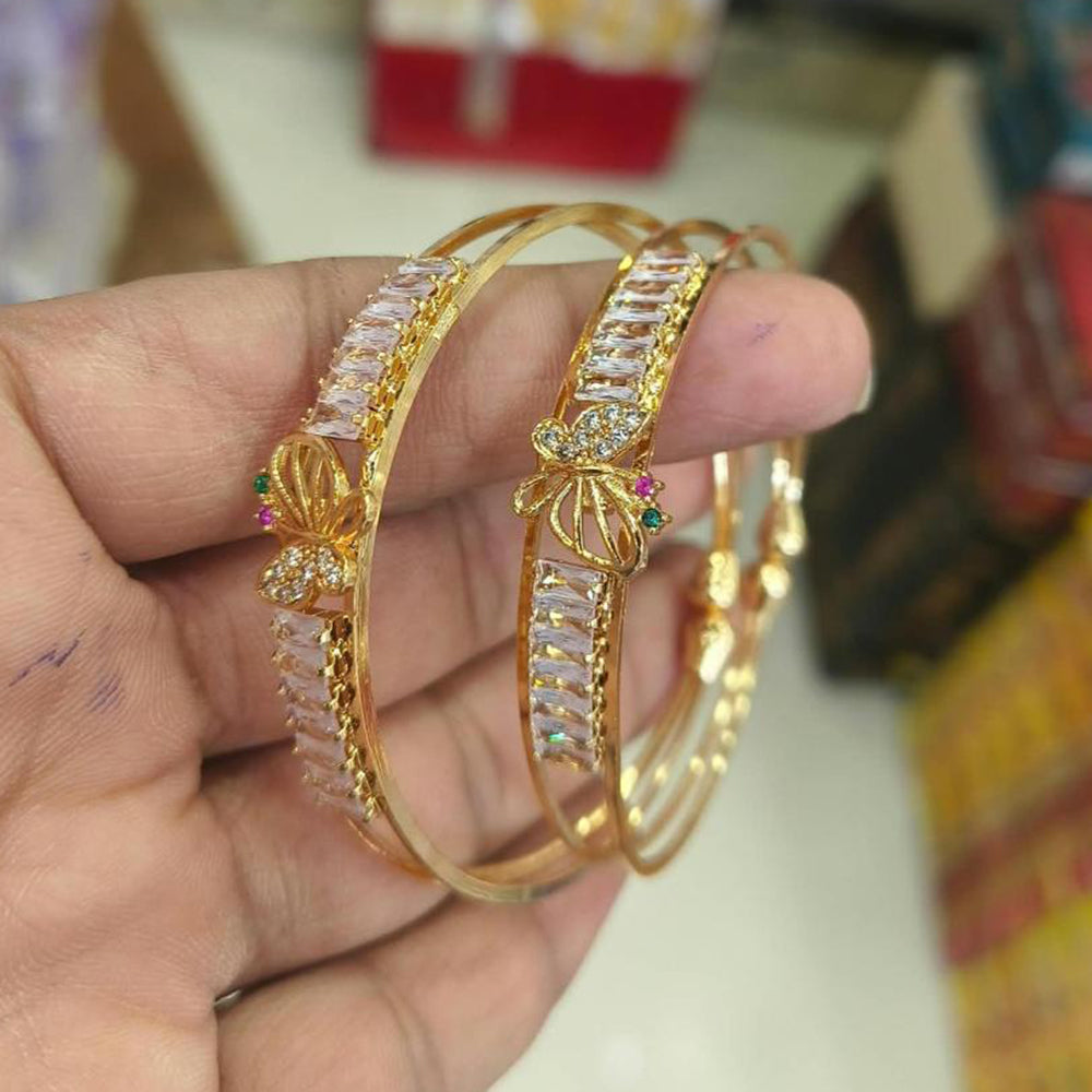Pooja Bangles Premium Austrian Stone Adjustable Bangles Set