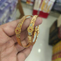Pooja Bangles Premium Austrian Stone Adjustable Bangles Set