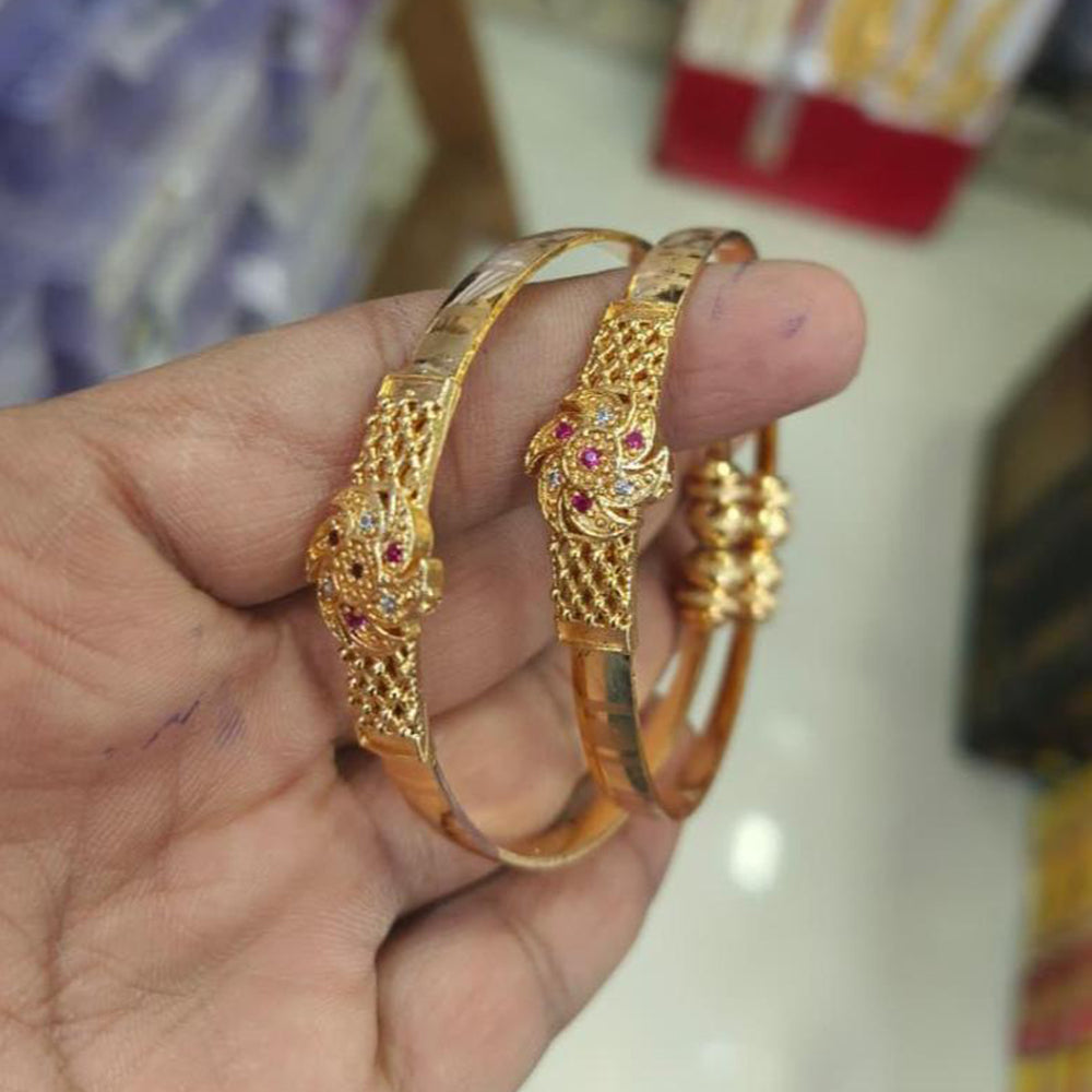 Pooja Bangles Premium Austrian Stone Adjustable Bangles Set
