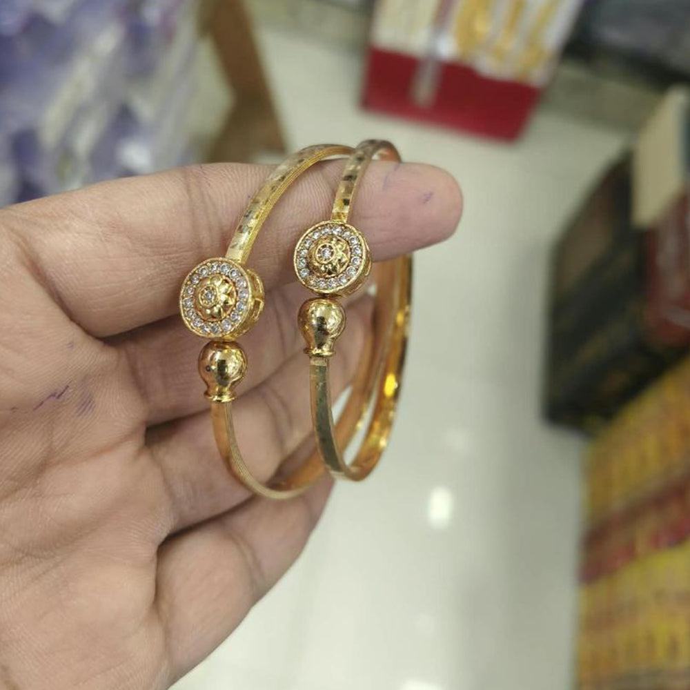 Pooja Bangles Premium Austrian Stone Adjustable Bangles Set
