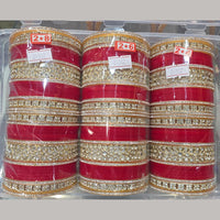 Pooja Bangles Acrylic Kundan Stone Wedding Wear Bangles Set