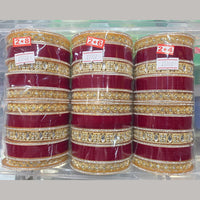 Pooja Bangles Acrylic Kundan Stone Wedding Wear Bangles Set