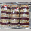 Pooja Bangles Acrylic Kundan Stone Wedding Wear Bangles Set