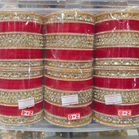 Pooja Bangles Acrylic Kundan Stone Wedding Wear Bangles Set