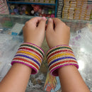 Pooja Bangles Multi-Color Glass Wedding Wear Bangles Set
