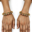 Pooja Bangles Premium Pearl And Meenakari Bangles Set