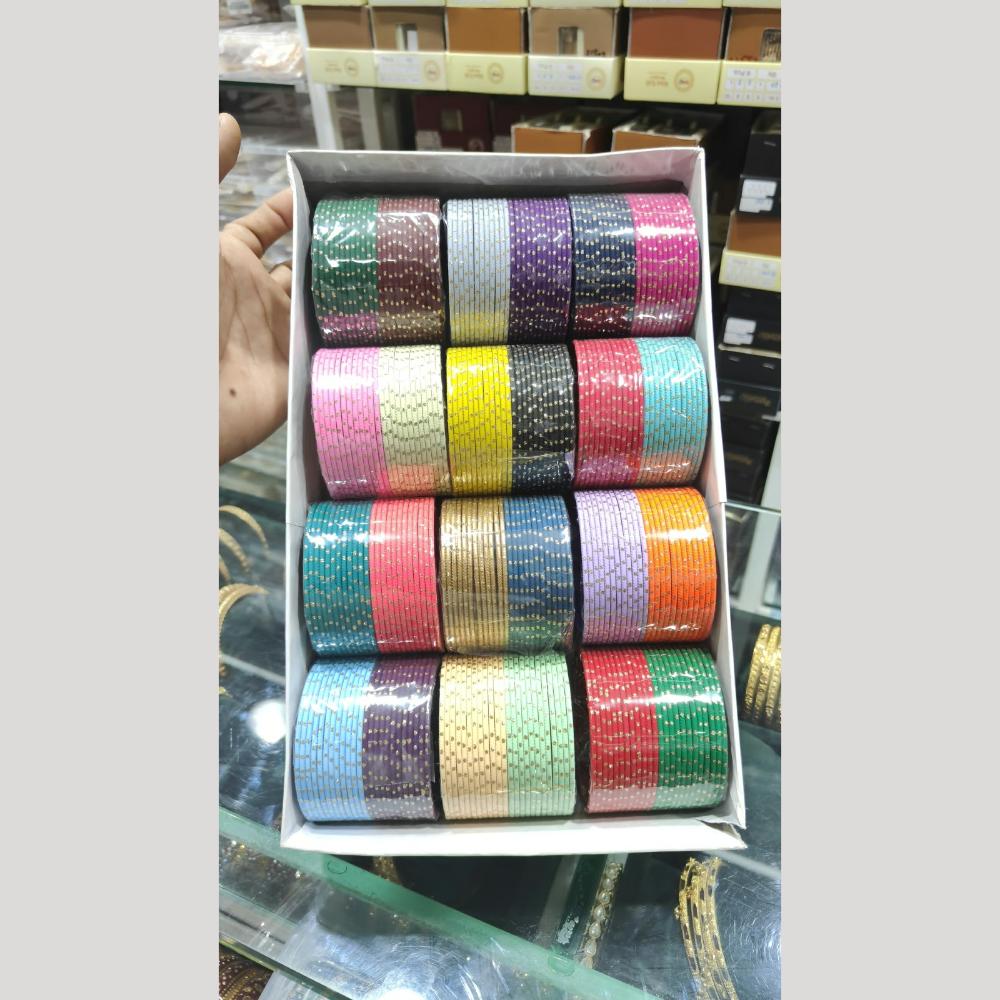Pooja Bangles Multi Color Metal Fancy Bangles Set