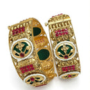 Pooja Bangles Premium Pota Stone And Pearl Openable Bangles Set