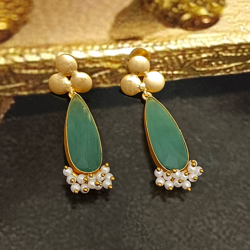 Darshana Jewels Gold Plated Crystal Dangler Earrings