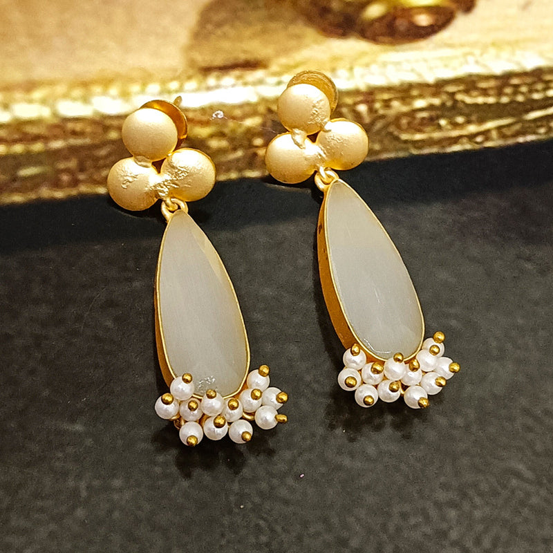 Darshana Jewels Gold Plated Crystal Dangler Earrings