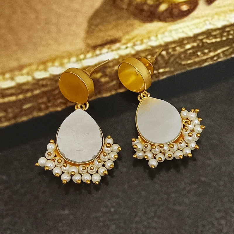 Darshana Jewels Gold Plated Crystal Dangler Earrings