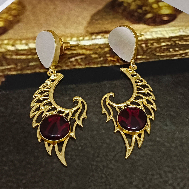 Darshana Jewels Gold Plated Crystal Dangler Earrings