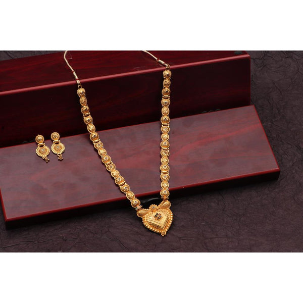 Darshana Jewels Gold Plated Meenakari Long Necklace Set