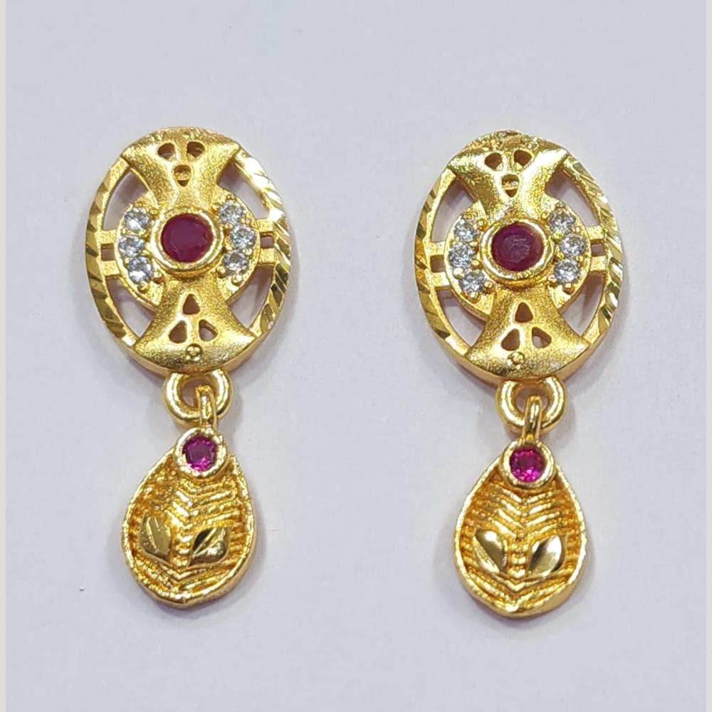 Raiyaraj Pota And Austrian Stone Dangler Earrings