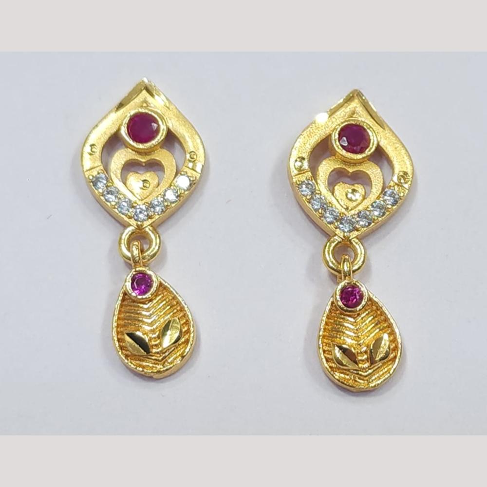 Raiyaraj Pota And Austrian Stone Dangler Earrings