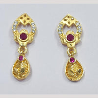 Raiyaraj Pota And Austrian Stone Dangler Earrings