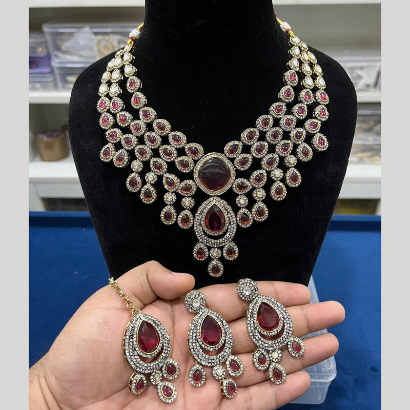 Hira Collections Austrian Stone Necklace Set