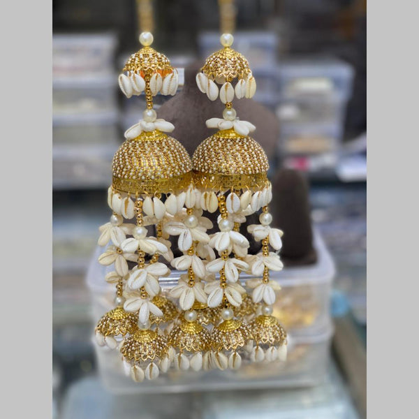 Hira Collections Gold Plated Pearls And Shell Kaleera