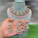Hira Collection Gold Plated Kundan Stone And Beads Necklace Set