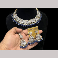 Hira Collection Gold Plated Kundan Stone And Beads Necklace Set
