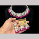 Hira Collection Gold Plated Kundan Stone And Beads Necklace Set