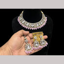 Hira Collection Gold Plated Kundan Stone And Beads Necklace Set